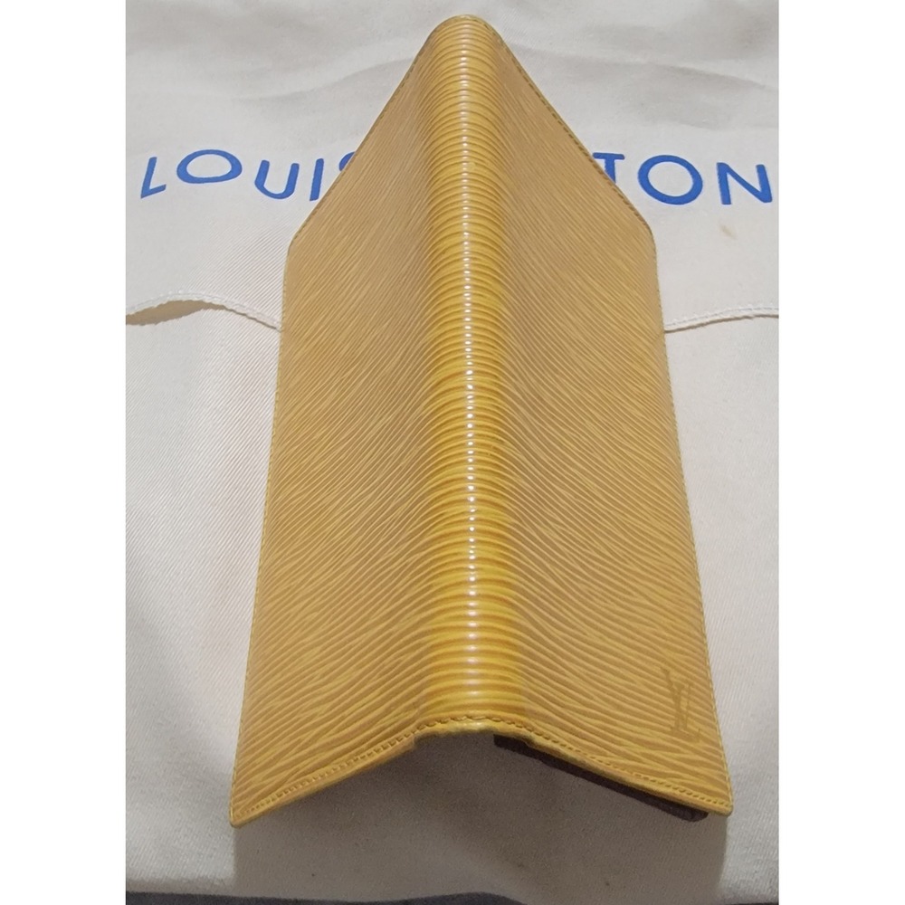 Louis Vuitton Yellow Epi Leather Yen Long Wallet Purple Interior Made in Spain - Picture 16 of 16